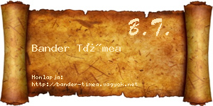 Bander Tímea névjegykártya